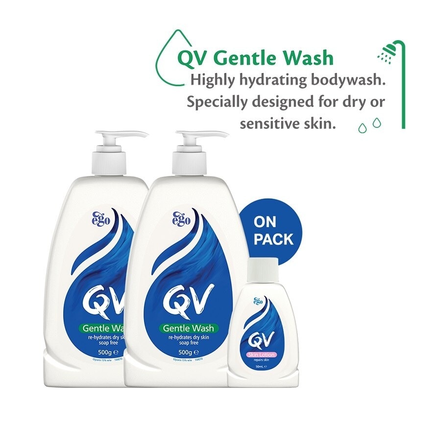 Gentle Wash 500g Twin Pack Foc Skin Lotion 50ml