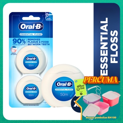 ORAL-B - Essential Waxed Dental Floss 2 x 50m