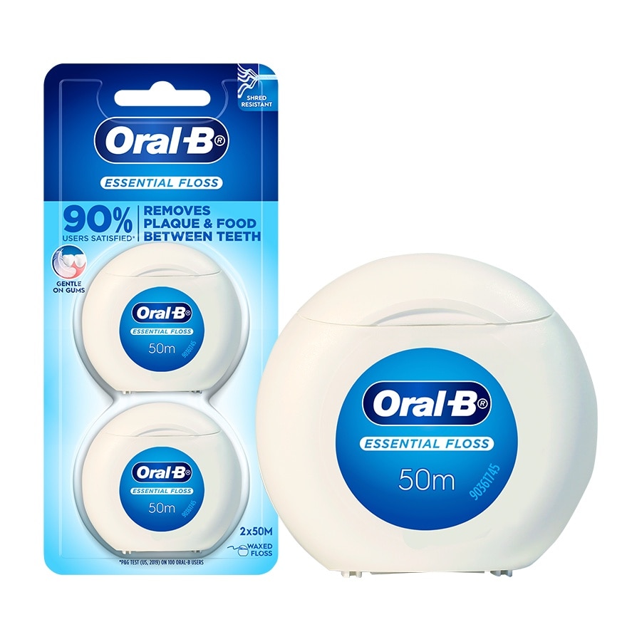 Essential Waxed Dental Floss 2 x 50m