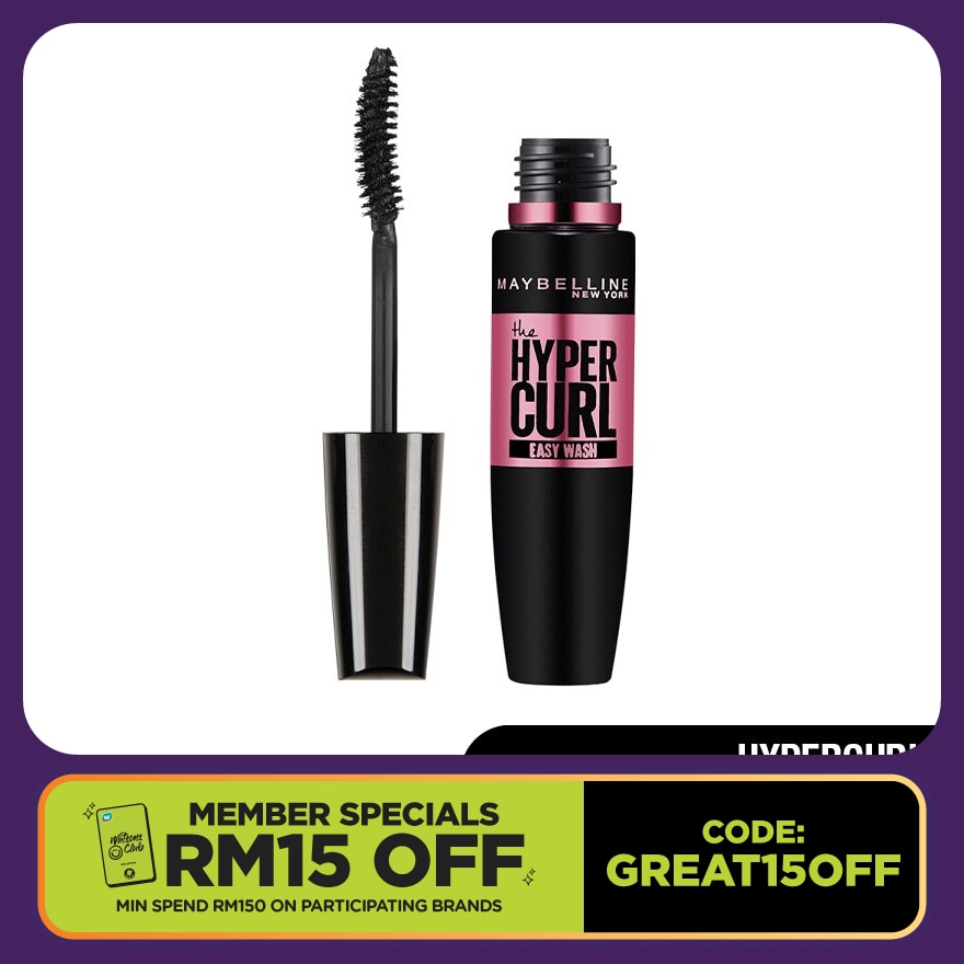 MAYBELLINE Hyper Curl Volum' Express Easy Wash Mascara Black