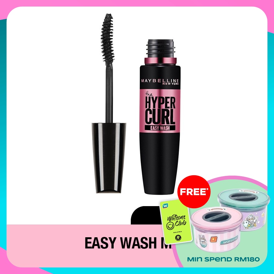 MAYBELLINE Hyper Curl Volum' Express Easy Wash Mascara Black
