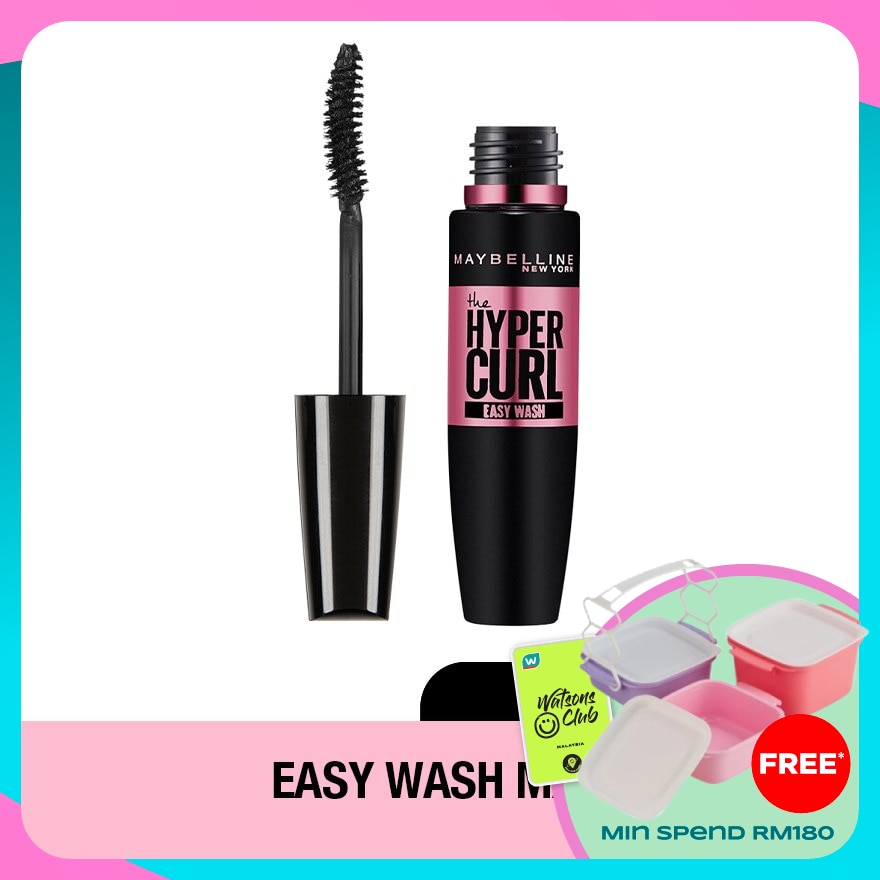 MAYBELLINE Hyper Curl Volum' Express Easy Wash Mascara Black