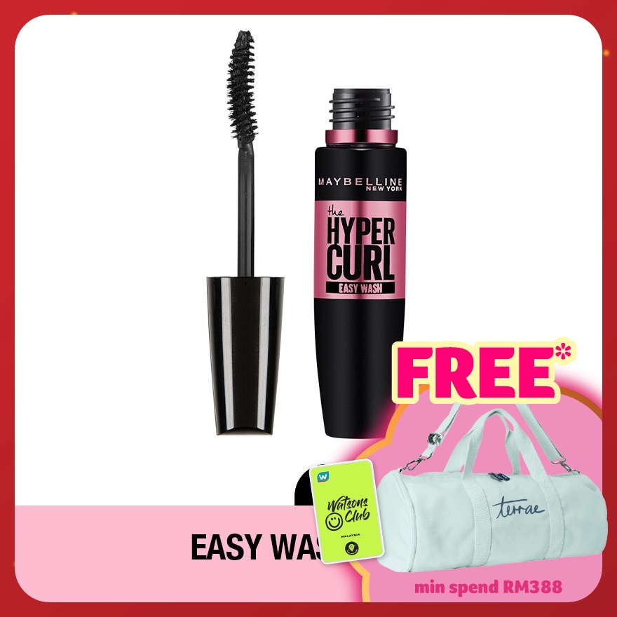 MAYBELLINE Hyper Curl Volum' Express Easy Wash Mascara Black