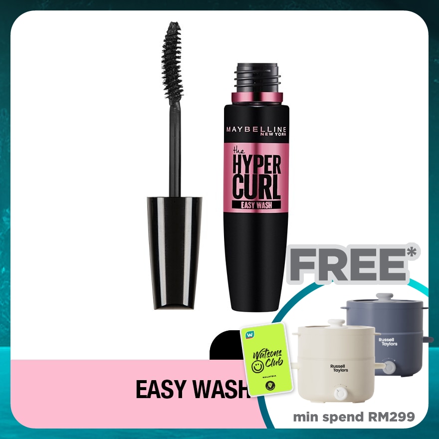 MAYBELLINE Hyper Curl Volum' Express Easy Wash Mascara Black