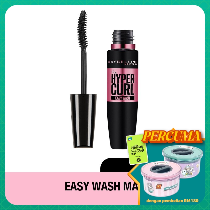 MAYBELLINE Hyper Curl Volum' Express Easy Wash Mascara Black