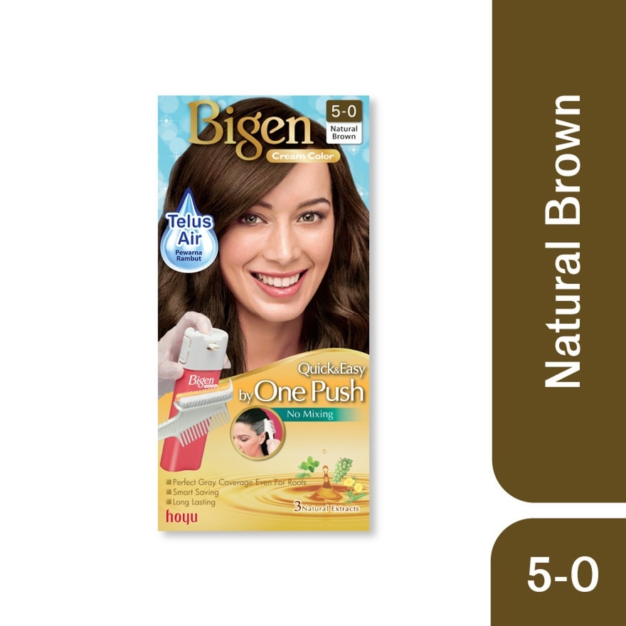 One Push Natural Brown 5.0 1's