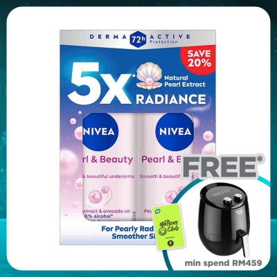 NIVEA Deodorant Pearl & Beauty Roll On Twin Pack 2x50ml