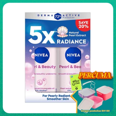 NIVEA - Deodorant Pearl & Beauty Roll On Twin Pack 2x50ml
