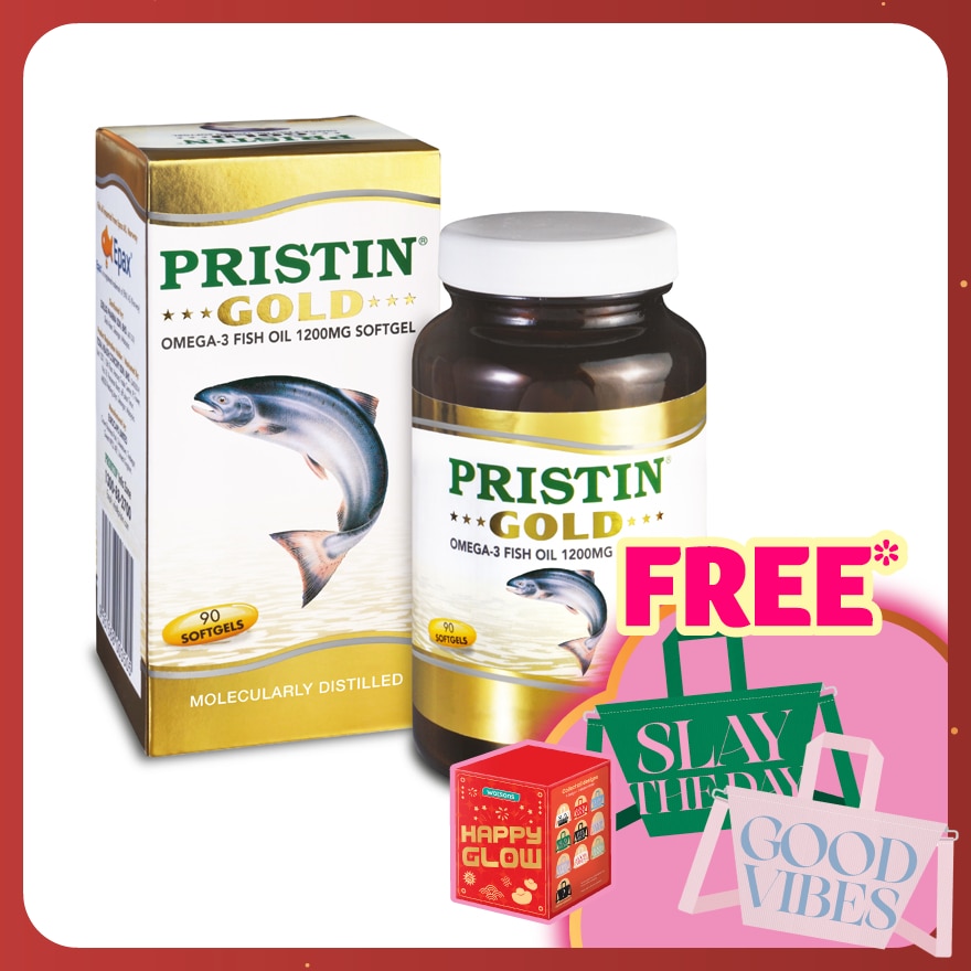 Pristin Gold Omega-3 Fish Oil 1200mg Softgel 90's