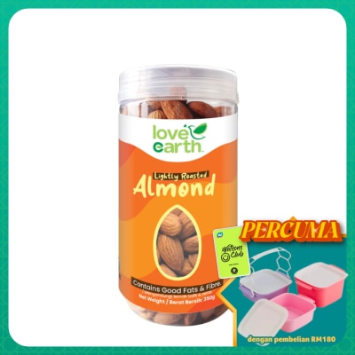 LOVE EARTH - Roasted Natural Almond 350g