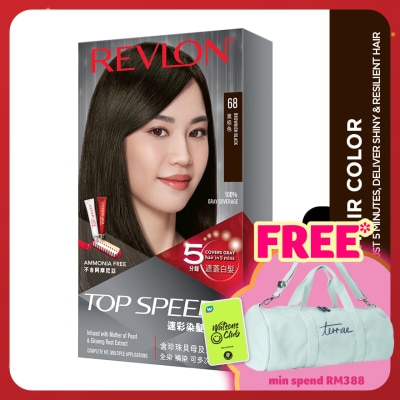 REVLON Top Speed Hair Color Brownish Black 1pc