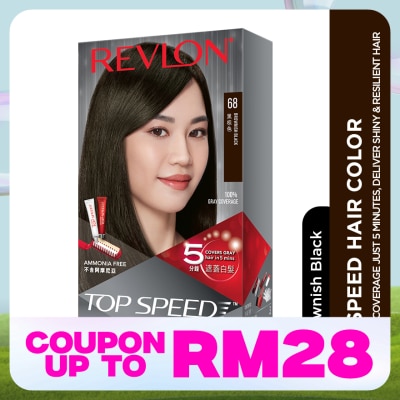 REVLON Top Speed Hair Color Brownish Black 1pc