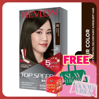 REVLON Top Speed Hair Color Brownish Black 1pc