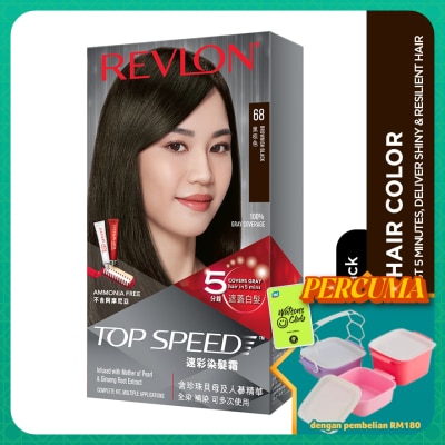 REVLON - Top Speed Hair Color Brownish Black 1pc