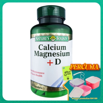 NATURE'S BOUNTY - Calcium Magnesium +D 60's