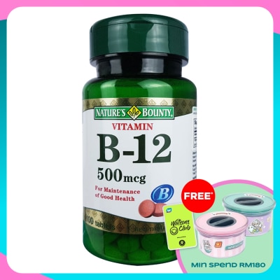 NATURE'S BOUNTY Vitamin B-12 500mcg 100's