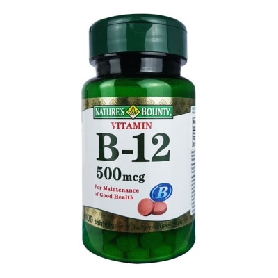 NATURE'S BOUNTY Vitamin B-12 500mcg 100's