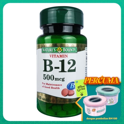 NATURE'S BOUNTY Vitamin B-12 500mcg 100's