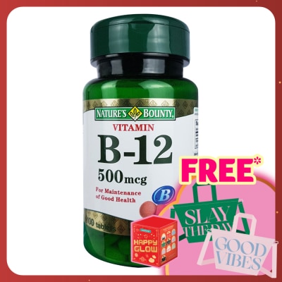 NATURE'S BOUNTY Vitamin B-12 500mcg 100's