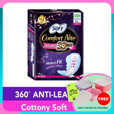 SOFY Comfort Nite Body Fit Slim Wing 33cm 18S