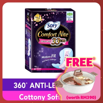 SOFY Comfort Nite Body Fit Slim Wing 33cm 18S