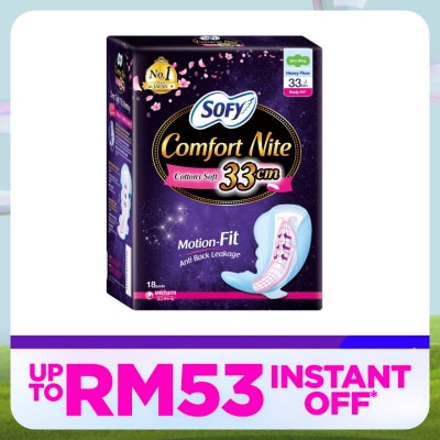 SOFY Comfort Nite Body Fit Slim Wing 33cm 18S