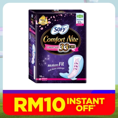 SOFY Comfort Nite Body Fit Slim Wing 33cm 18S