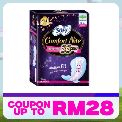 SOFY Comfort Nite Body Fit Slim Wing 33cm 18S