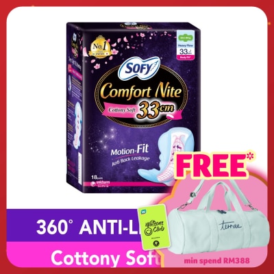 SOFY Comfort Nite Body Fit Slim Wing 33cm 18S