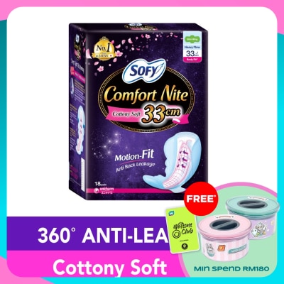 SOFY Comfort Nite Body Fit Slim Wing 33cm 18S