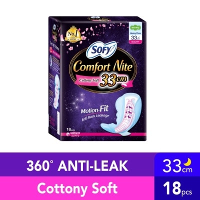 SOFY Comfort Nite Body Fit Slim Wing 33cm 18S