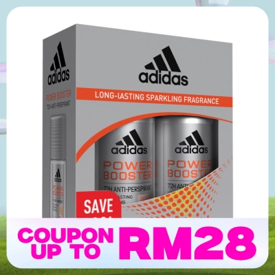 ADIDAS Deodorant Roll On Power Booster (MEN) 2X50ml