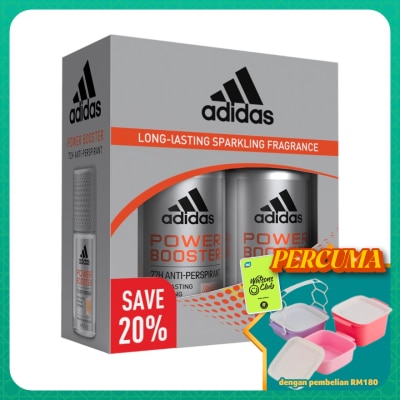 ADIDAS - Deodorant Roll On Power Booster (MEN) 2X50ml