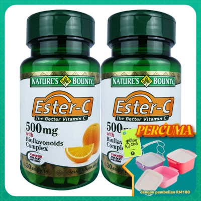 NATURE'S BOUNTY - Ester-C 500mg Bioflavonoids Complex 2 x 30's