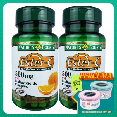 NATURE'S BOUNTY Ester-C 500mg Bioflavonoids Complex 2 x 30's