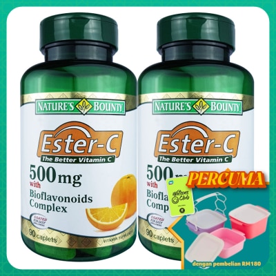 NATURE'S BOUNTY - Ester-C 500mg Bioflavonoids Complex 2 x 90's