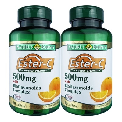 NATURE'S BOUNTY Ester-C 500mg Bioflavonoids Complex 2 x 90's