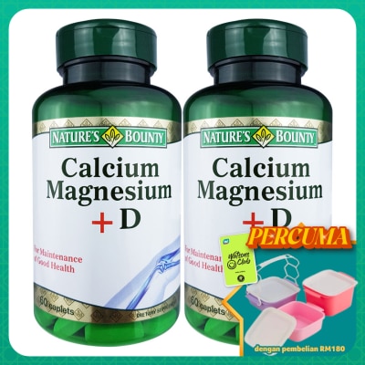 NATURE'S BOUNTY - Calcium Magnesium +D 2 x 60's