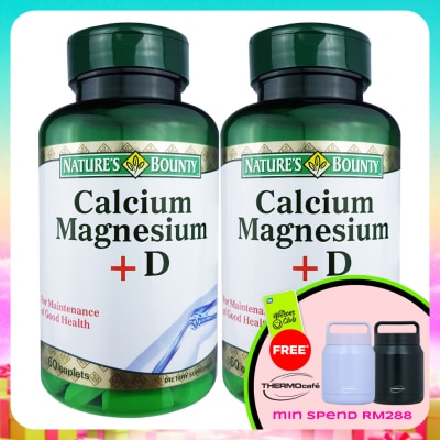NATURE'S BOUNTY - Calcium Magnesium +D 2 x 60's