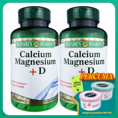 NATURE'S BOUNTY Calcium Magnesium +D 2 x 60's
