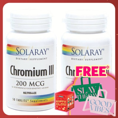 SOLARAY Chromium III 200MCG 2 x 50's
