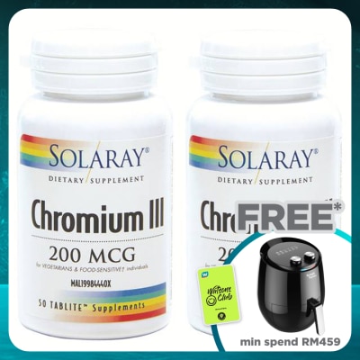 SOLARAY Chromium III 200MCG 2 x 50's