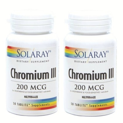 SOLARAY Chromium III 200MCG 2 x 50's