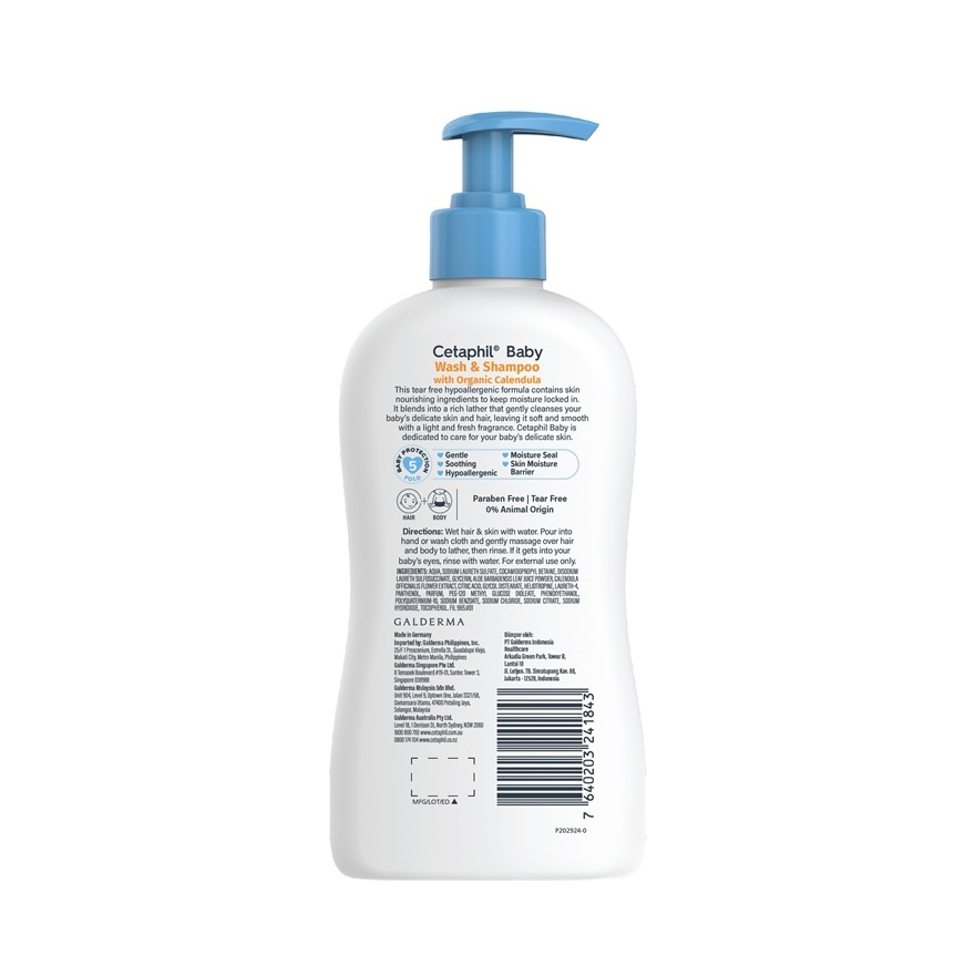 Baby Wash & Shampoo With Organic Calendula 400ML image