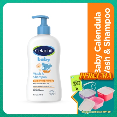 CETAPHIL - Baby Wash & Shampoo With Organic Calendula 400ML