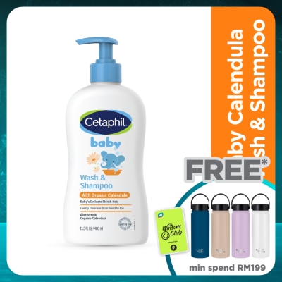 CETAPHIL Baby Wash & Shampoo With Organic Calendula 400ML