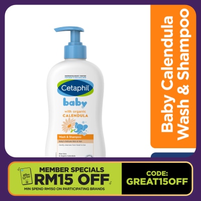 CETAPHIL Baby Wash & Shampoo With Organic Calendula 400ML