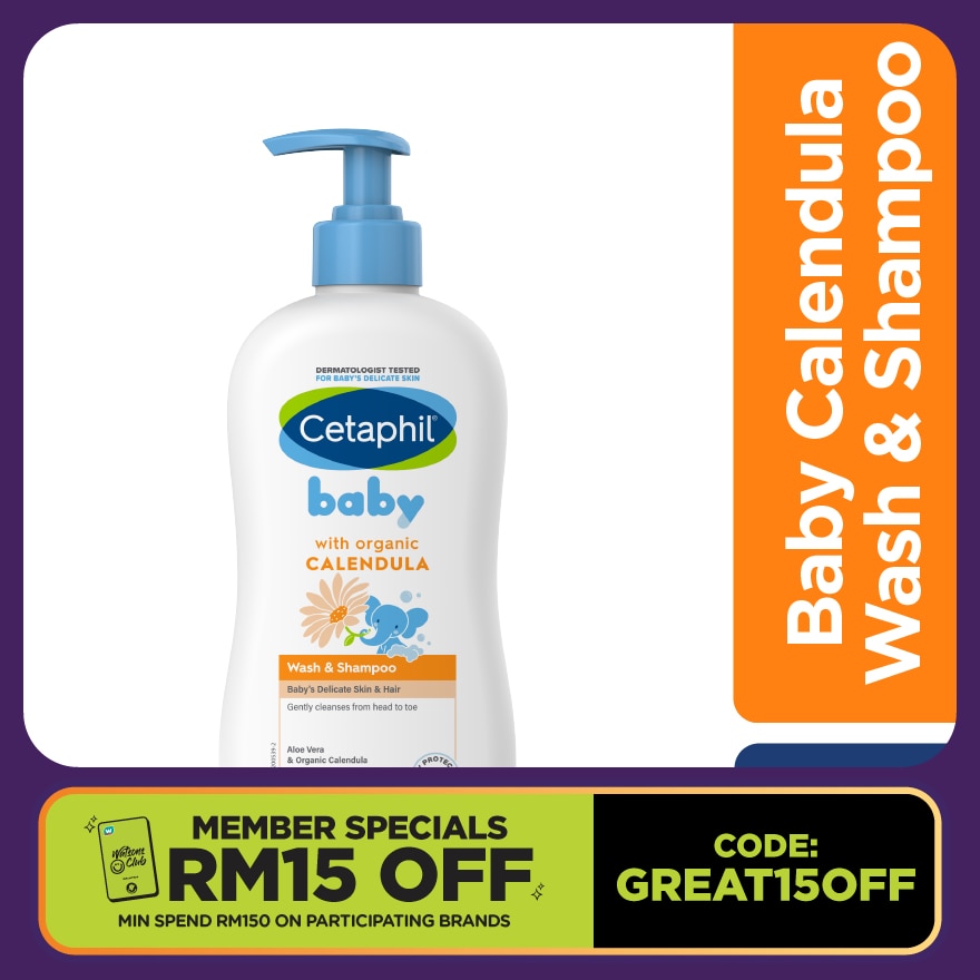 Baby Wash & Shampoo With Organic Calendula 400ML