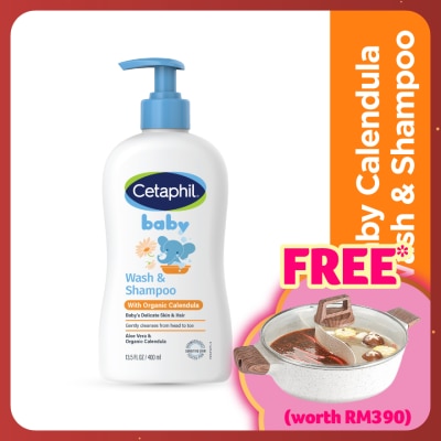CETAPHIL Baby Wash & Shampoo With Organic Calendula 400ML