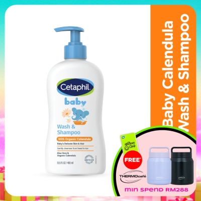 CETAPHIL - Baby Wash & Shampoo With Organic Calendula 400ML